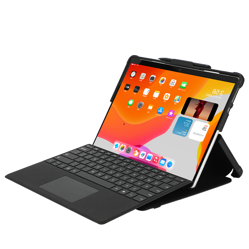 for Microsoft Surface Pro 9/10/11 case 13 inch 2022/2024 Leather Cover Protective Shell Compatible with Type Cover Keyboard and Pencil Holder